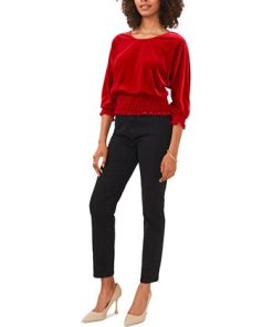 Vince Camuto Women's Dolman-Sleeve Smocked-Waist Top -CeCe cloth-shop 22947720 fpx