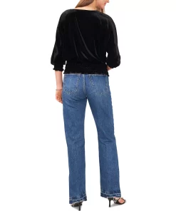 Vince Camuto Women's Dolman-Sleeve Smocked-Waist Top -CeCe cloth-shop 22947726 fpx