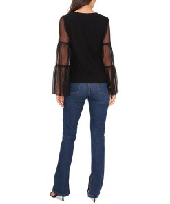 Vince Camuto Women's Mesh Bell-Sleeve Top 3 Vince Camuto Women's Mesh Bell-Sleeve Top -CeCe cloth-shop 22947852 fpx