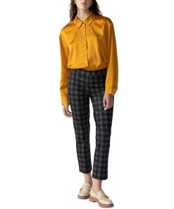 Sanctuary Women's Oversized Satin Button-Up Shirt