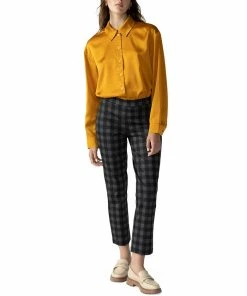 Sanctuary Women's Oversized Satin Button-Up Shirt