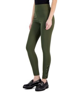 INC International Concepts Women's Ponte Lace-Up Skinny Pants, Created For Macy's