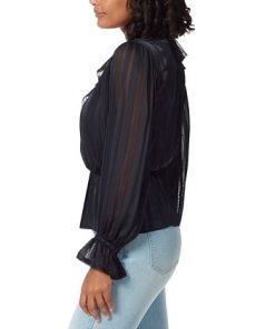 Sam Edelman Women's Vermont Ruffled-Collar Peplum Blouse -CeCe cloth-shop 22981023 fpx