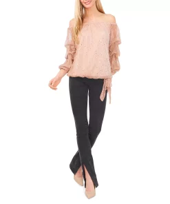 Vince Camuto Women's Off The Shoulder Balloon-Sleeve Top -CeCe cloth-shop 22984162 fpx