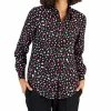 Anne Klein Women's Printed Button-Front Blouse