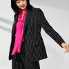 Anne Klein Women's Pinstripe Notched-Collar Jacket