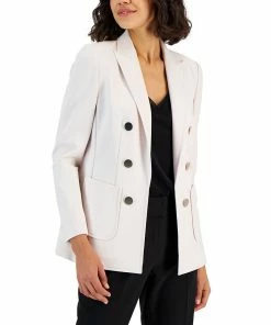 Anne Klein Women's Compression Faux Double-Breasted Jacket