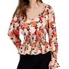 INC International Concepts Printed V-Neck Smocked Blouse, Created For Macy's