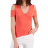 INC International Concepts Women's Cold-Shoulder V-Neck Top, Created For Macy's