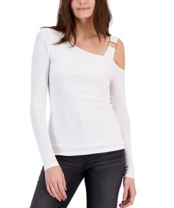 INC International Concepts Women's One-Shoulder Asymmetric Top, Created For Macy's