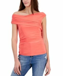 INC International Concepts Women's Ruched One-Shoulder Top, Created For Macy's