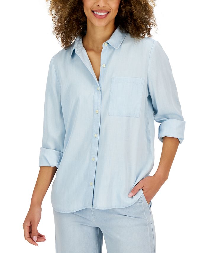 Style & Co Women's Button-Up Perfect Long-Sleeve Shirt, Created For Macy's 1 Style & Co Women's Button-Up Perfect Long-Sleeve Shirt, Created For Macy's