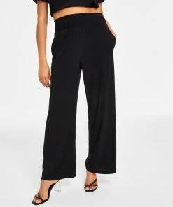 Bar III Pull-On Wide-Leg Pants, Created For Macy's