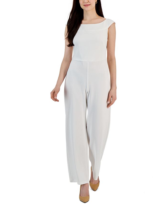 Women's Scuba Crepe Sleeveless Wide-Leg Jumpsuit Connected Women's Scuba Crepe Sleeveless Wide-Leg Jumpsuit -CeCe cloth-shop
