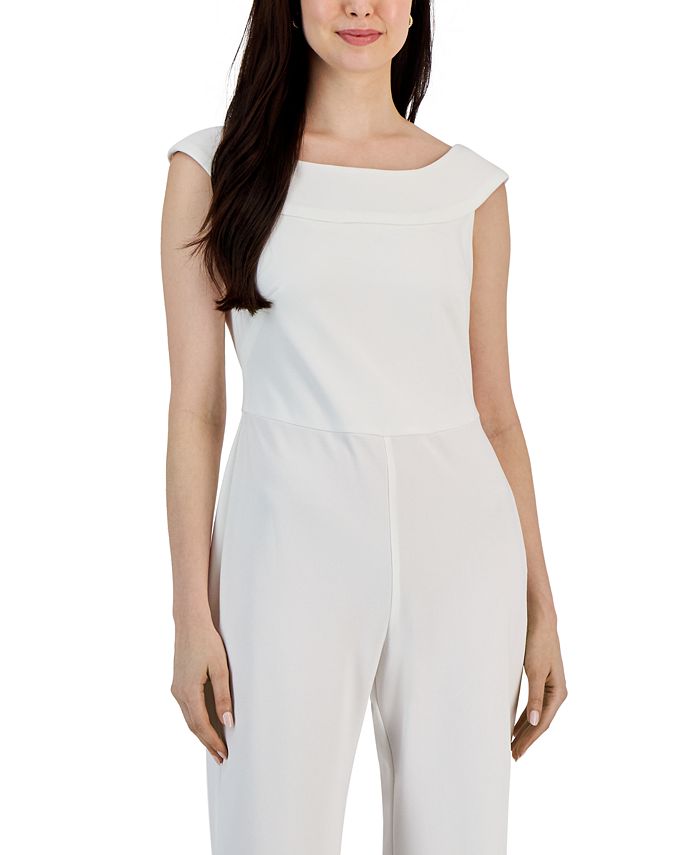 Women's Scuba Crepe Sleeveless Wide-Leg Jumpsuit Connected Women's Scuba Crepe Sleeveless Wide-Leg Jumpsuit -CeCe cloth-shop