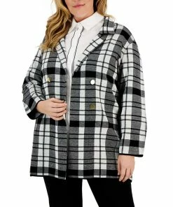 Kasper Plus Size Edge To Edge Notched-Collar Cardigan Jacket