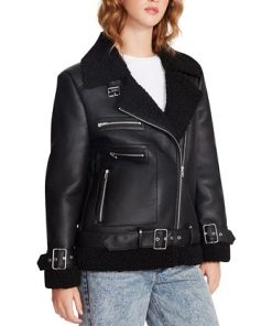 Steve Madden Women's Quinn Faux Leather Lined Moto Jacket -CeCe cloth-shop 23022176 fpx