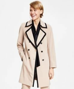 Bar III Women's Bi-Stretch Framed Trench Coat, Created For Macy's
