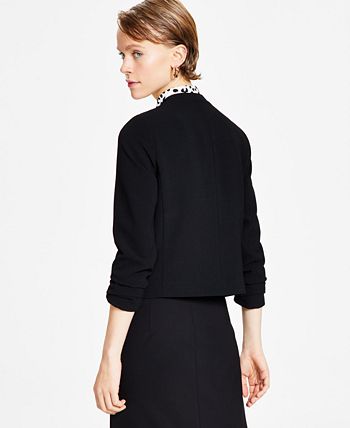 Women's Textured Crepe Scrunch-Sleeve Blazer, Created For Macy's Bar III Women's Textured Crepe Scrunch-Sleeve Blazer, Created For Macy's -CeCe cloth-shop