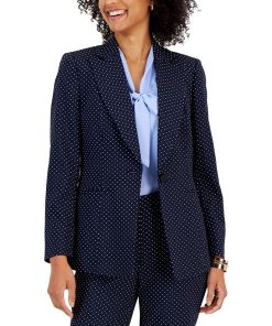 Kasper Women's Stretch Jacquard Dot-Print Blazer