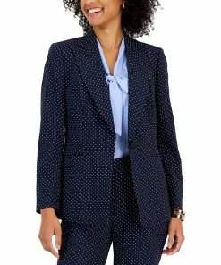 Kasper Women's Stretch Jacquard Dot-Print Blazer