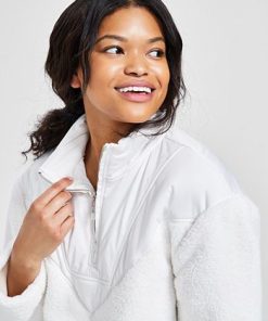 Style & Co Women's Mixed Media Quarter-Zip Pullover, Created For Macy's -CeCe cloth-shop 23074033 fpx