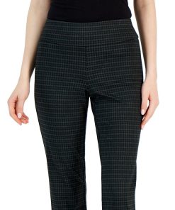 Anne Klein Women's Compression Printed High-Rise Bootcut Pull-On Pants 3 Anne Klein Women's Compression Printed High-Rise Bootcut Pull-On Pants -CeCe cloth-shop 23098564 fpx