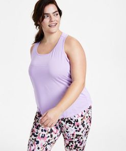ID Ideology Plus Size Textured Tank Top, Created For Macy's -CeCe cloth-shop 23100939 fpx
