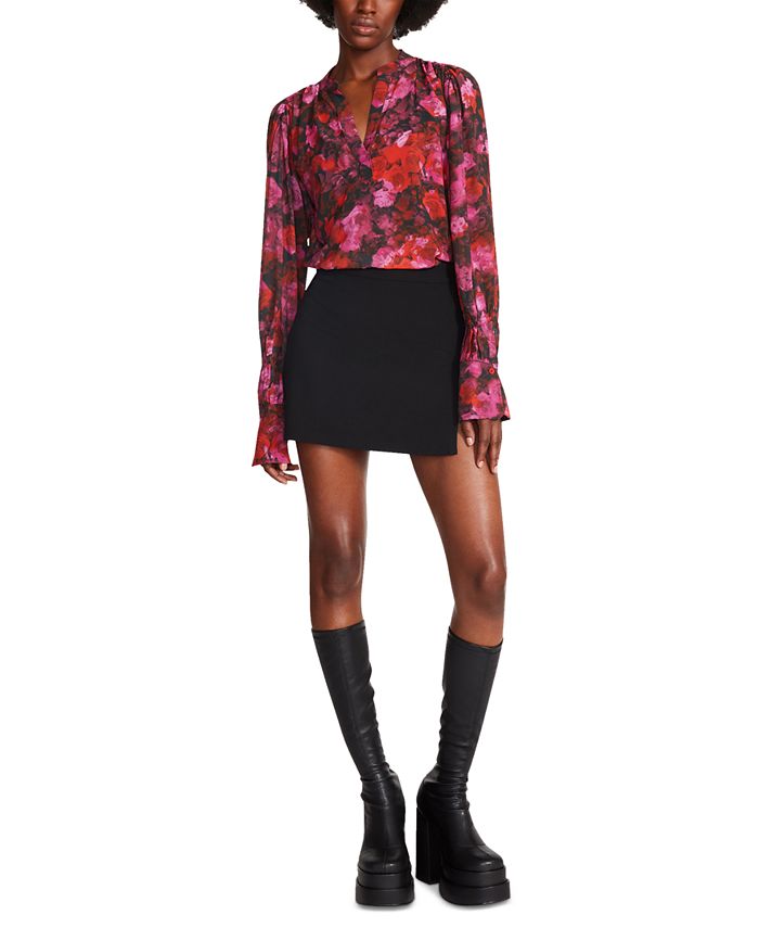 Women's Hudson Chiffon Split-Neck Top Steve Madden Women's Hudson Chiffon Split-Neck Top -CeCe cloth-shop