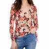 INC International Concepts Women's Printed Mesh Side-Tie Top, Created For Macy's