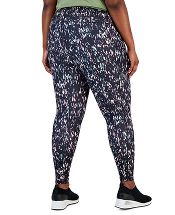 ID Ideology Plus Size Soft Sprint Printed 7/8-Leggings, Created For Macy's 2 ID Ideology Plus Size Soft Sprint Printed 7/8-Leggings, Created For Macy's - Image 2
