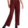Steve Madden Women's Isabella Plaid Wide-Leg Pants