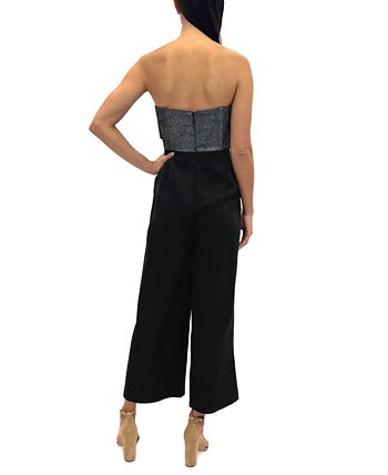 Sam Edelman Women's Cady Metallic Bow-Bodice Jumpsuit 2 Sam Edelman Women's Cady Metallic Bow-Bodice Jumpsuit - Image 2