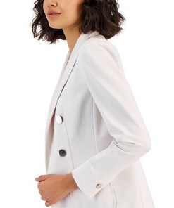 Anne Klein Women's Compression Faux Double-Breasted Jacket -CeCe cloth-shop 23151166 fpx
