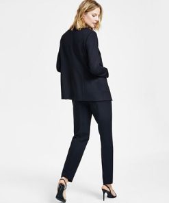 Anne Klein Women's Fly-Front High-Rise Pleated Pants -CeCe cloth-shop 23151463 fpx