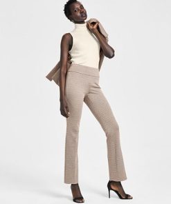 Anne Klein Women's Chevron Pull-On Bootcut Pants -CeCe cloth-shop 23151484 fpx