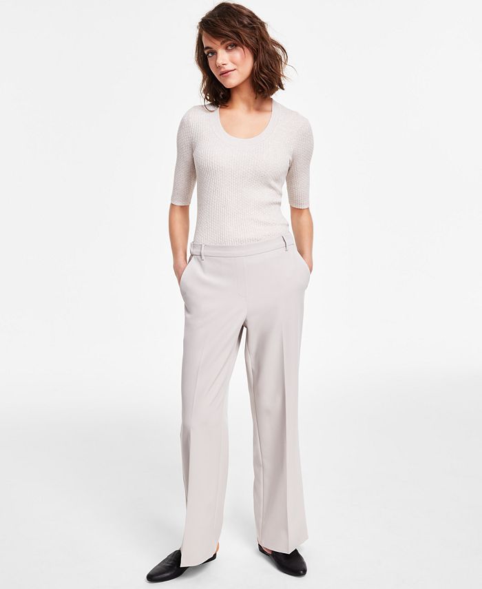 Women's Pull-On Wide-Leg Pants, Created For Macy's Alfani Women's Pull-On Wide-Leg Pants, Created For Macy's -CeCe cloth-shop