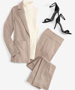 Anne Klein Women's Chevron Pull-On Bootcut Pants -CeCe cloth-shop 23158462 fpx