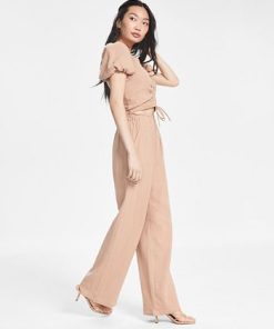 And Now This Women's Textured High-Rise Pull-On Pants -CeCe cloth-shop 23166671 fpx