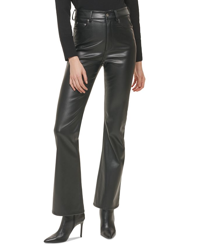Women's Boreum Faux-Leather Flare Pants DKNY Jeans Women's Boreum Faux-Leather Flare Pants -CeCe cloth-shop