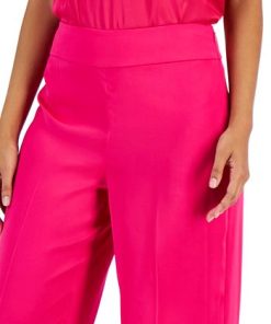 Anne Klein Montreal Satin High-Rise Side-Zip Wide-Leg Pants 7 Anne Klein Montreal Satin High-Rise Side-Zip Wide-Leg Pants -CeCe cloth-shop 23206712 fpx