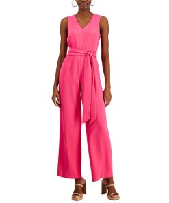 INC International Concepts Women's Sleeveless V-Neck Jumpsuit, Created For Macy's