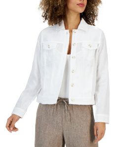 Charter Club Women's Linen Jacket, Created For Macy's
