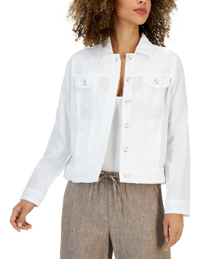 Women's Linen Jacket, Created For Macy's Charter Club Women's Linen Jacket, Created For Macy's -CeCe cloth-shop
