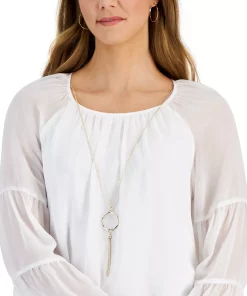 JM Collection Women's Solid Tiered Necklace Top, Created For Macy's -CeCe cloth-shop 23252482 fpx
