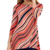 JM Collection Women's Diagonal Chain-Print Top, Created For Macy's