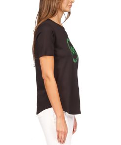Michael Kors Women's Printed Charm-Logo T-Shirt -CeCe cloth-shop 23261776 fpx