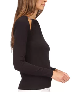 Michael Kors Women's Chain-Neck Cut-Out Top -CeCe cloth-shop 23261821 fpx