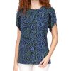 Michael Kors Women's Printed Petal-Sleeve Top, Regular & Petite