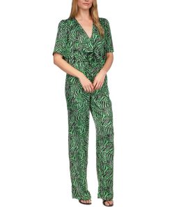 Michael Kors Women's Zebra-Print Tie Jumpsuit